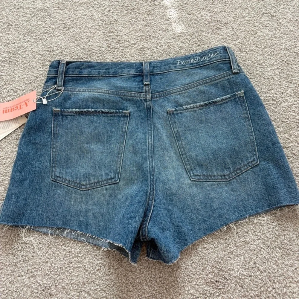 Favorite Daughter NEW Caroline High Rise Shorts Womens 27 Raw Hem High Waist